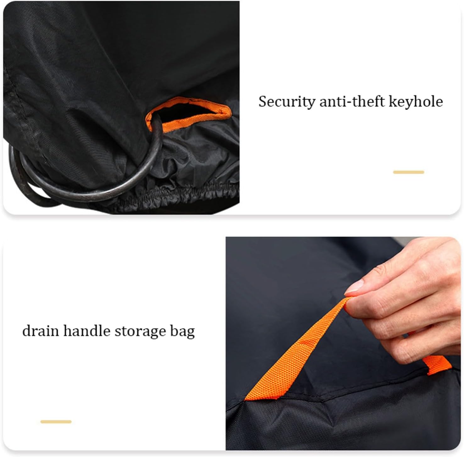 HYQHYX 自転車 カゴ 防水カバー 自転車カバー 防水 防水バイクカバー、屋外防水と日焼け止め、ロック夜間反射テープと収納バッグ