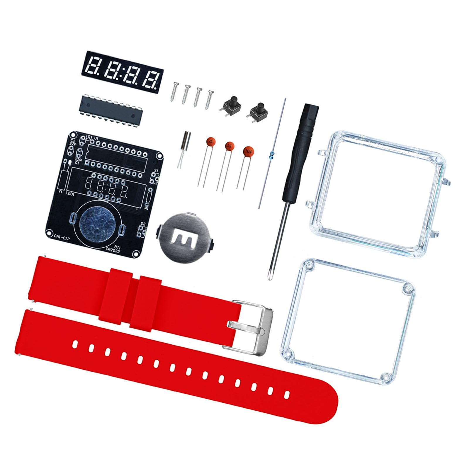 NUEAYMS Assembly Digital Electronic Timepieces Kits LED Display Soldering Project for Outdoor Enthusiasts and Hobbyists LED Electronic Clock Kits