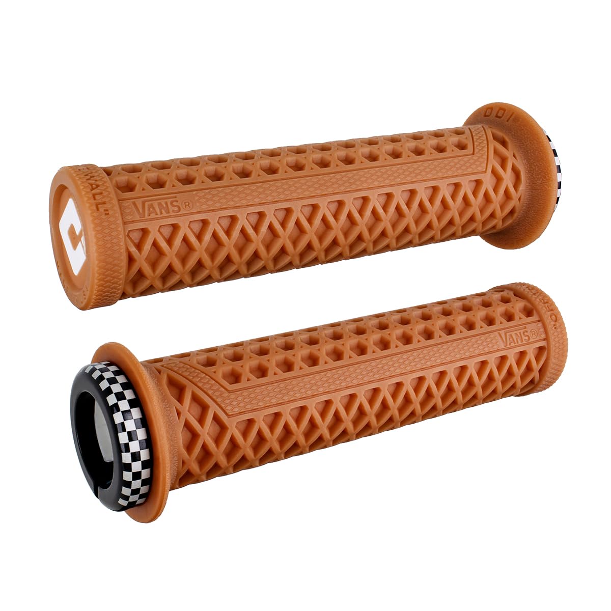 Amazon.com : ODI Lock-On MTB V2.1 - Gum/White Checker D33VNGR-BC