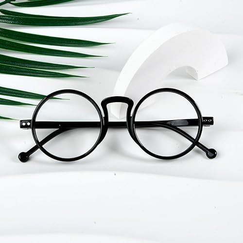 Miniatura 35 de BLUELESS Vintage Round Reading Glasses Professor Readers (Brown Tortoise, +0.50)