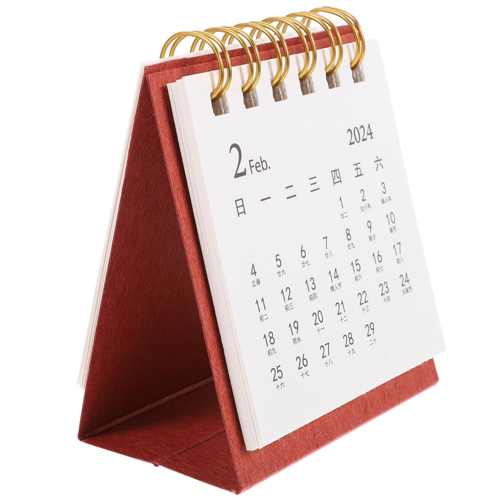 Calendario da Tavolo in Spessa Calendario Mensile da Scrivania Rilegatura Spirale Decorazione per Casa e Ufficio Design Semplice e Moderno