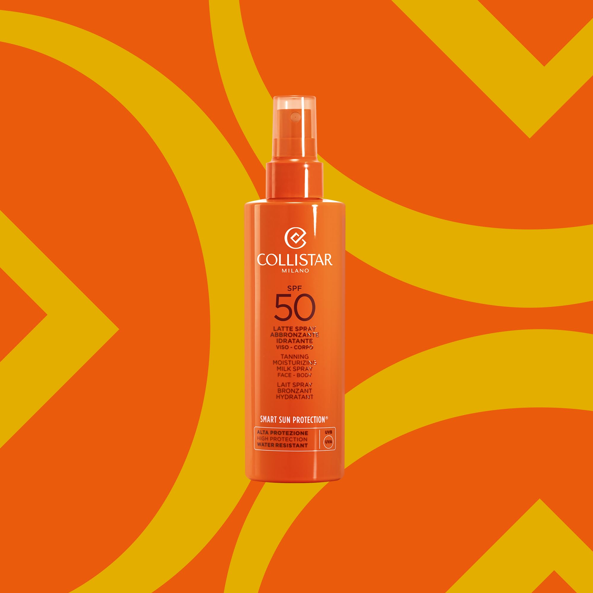 Collistar Mleczko do opalania nawilżające SPF 50, ochrona przeciwsłoneczna twarzy i ciała, wodoodporna, lekka tekstura, szybkie wchłanianie, 200 ml