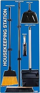 5S Housekeeping Shadow Board Broom Station Blue (with Broom Kit)