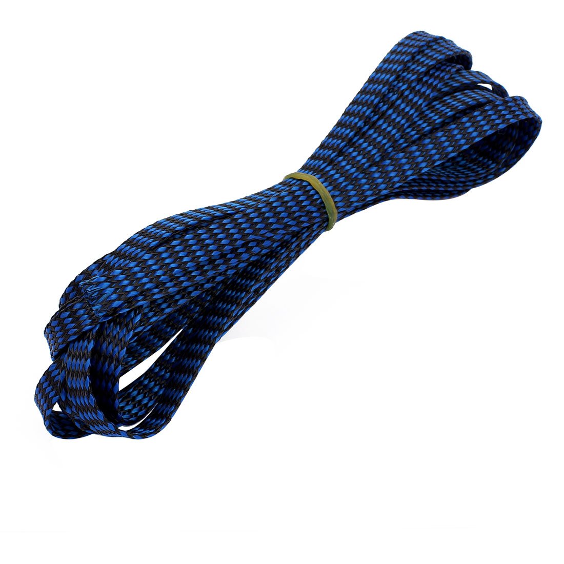 Guaina Intrecciata In PET Per Cavi, Diametro 8 Mm, Lunghezza 5 Metri, Colore Argento Bianco, Resistente Al Calore Da -50°C A +150°C, Autoestinguente UL94VW-1, Per Organizzare Cavi