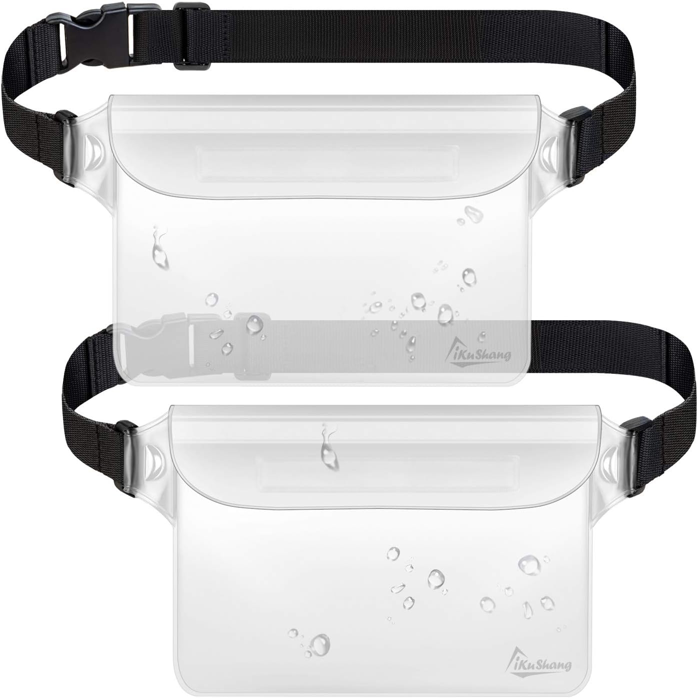Waterproof Pouch Waterproof Waist Pouch 2-Pack Waterproof Fanny Pack Beach Accessories Safe & Dry for Boating Swimming Fishing Kayaking Snorkeling Beach Keep Your Phone and Valuables Dry