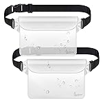 iKuShang Waterproof Fanny Pack with Triple Zip Lock, Submersible Up to 32FT Dry Bag Pouch, Touchscreen Phone Case for Beach, Cruise, Swimming & Kayaking Essentials