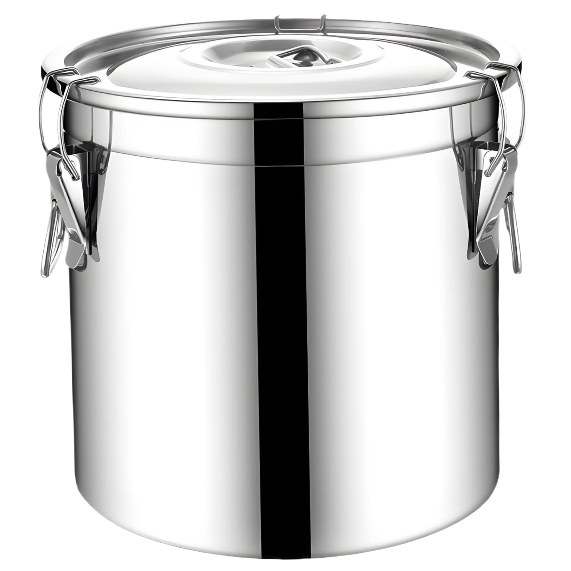 SBCGFY Airtight Stainless Steel Bucket, 6L Food Storage Containers With Airtight Lid, Storage Jars For Rice, Flour And Cereals