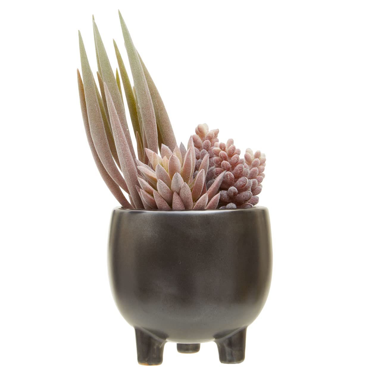 Interiors by PH Faux Succulents - Grey Ceramic Pot - Small - Farmhouse Decor