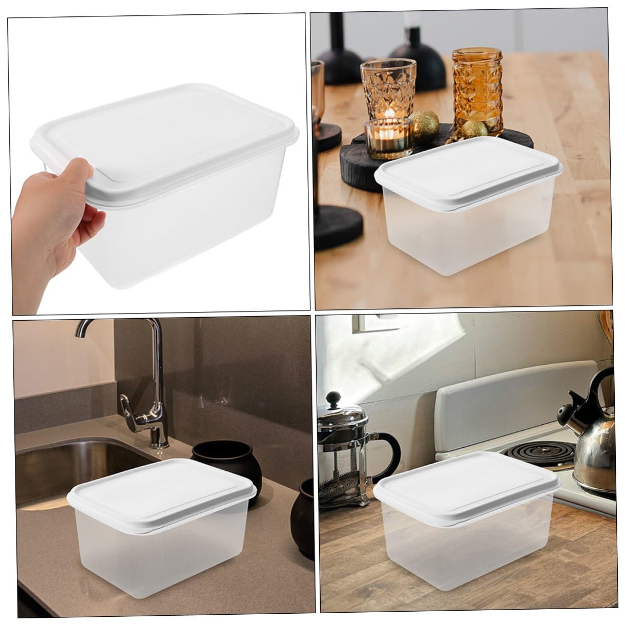Contenitore per Lievitazione Pizza in Plastica 12l con Coperchio, Materiale Sicuro e Salvaspazio, per Conservazione e Fermentazione Impasto in Cucina