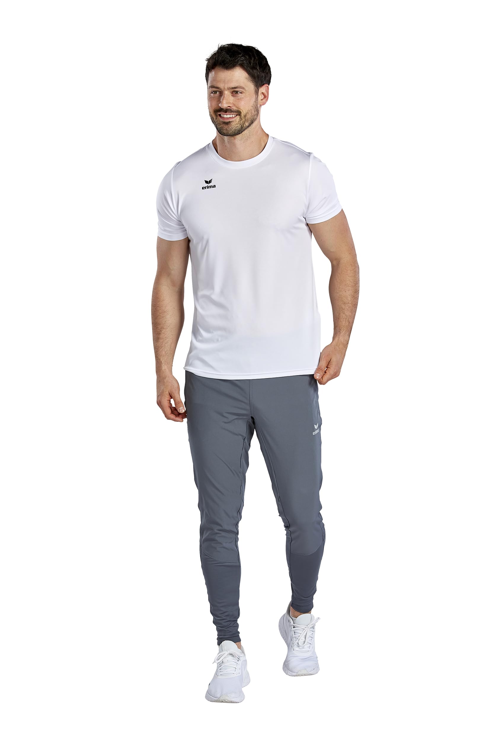 Erima - Pantaloni all-Round Performance Dominik, con Zip Laterale Uomo