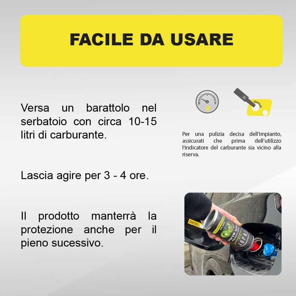 ENJOY TECH Protettore Diesel Antialga 2x250 ml | Additivo per Gasolio e Biodiesel | Previene Alghe, Muffe e Batteri nei Serbatoi | Azione Curativa e Preventiva | Made in Italy