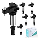 AULINK 6PCS UF375 Ignition Coil Pack Fits for 2.8 3.6 V6 2004 2005 2006 2007 2008 2009 Cadillac CTS STS SRX Chevy Traverse Buick Enclave LaCrosse Rendezvous Saab 9-3 Aero GMC Acadia Saturn Outlook