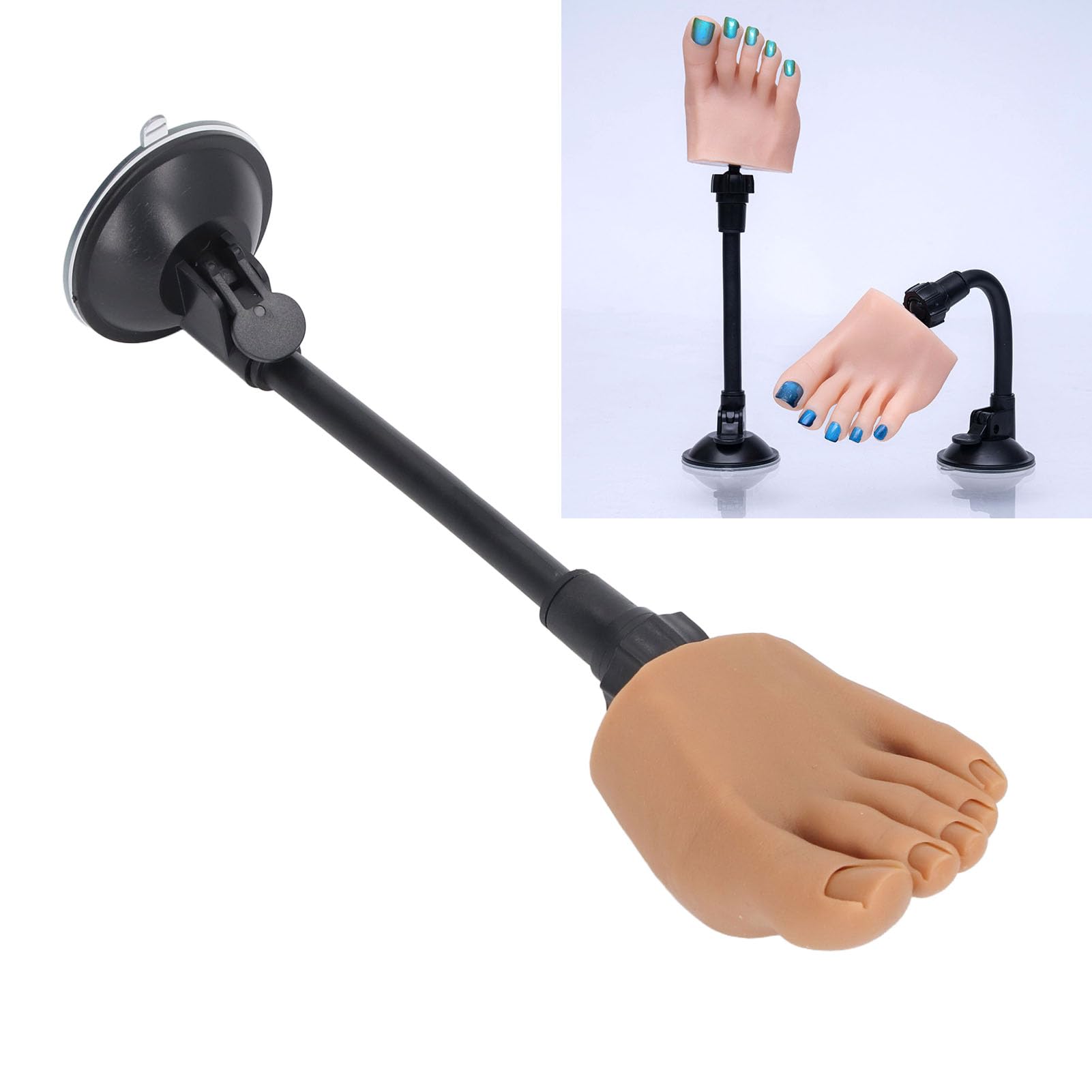 Silicone Nail Art Practice Foot Model Durable Adjustable with Stable