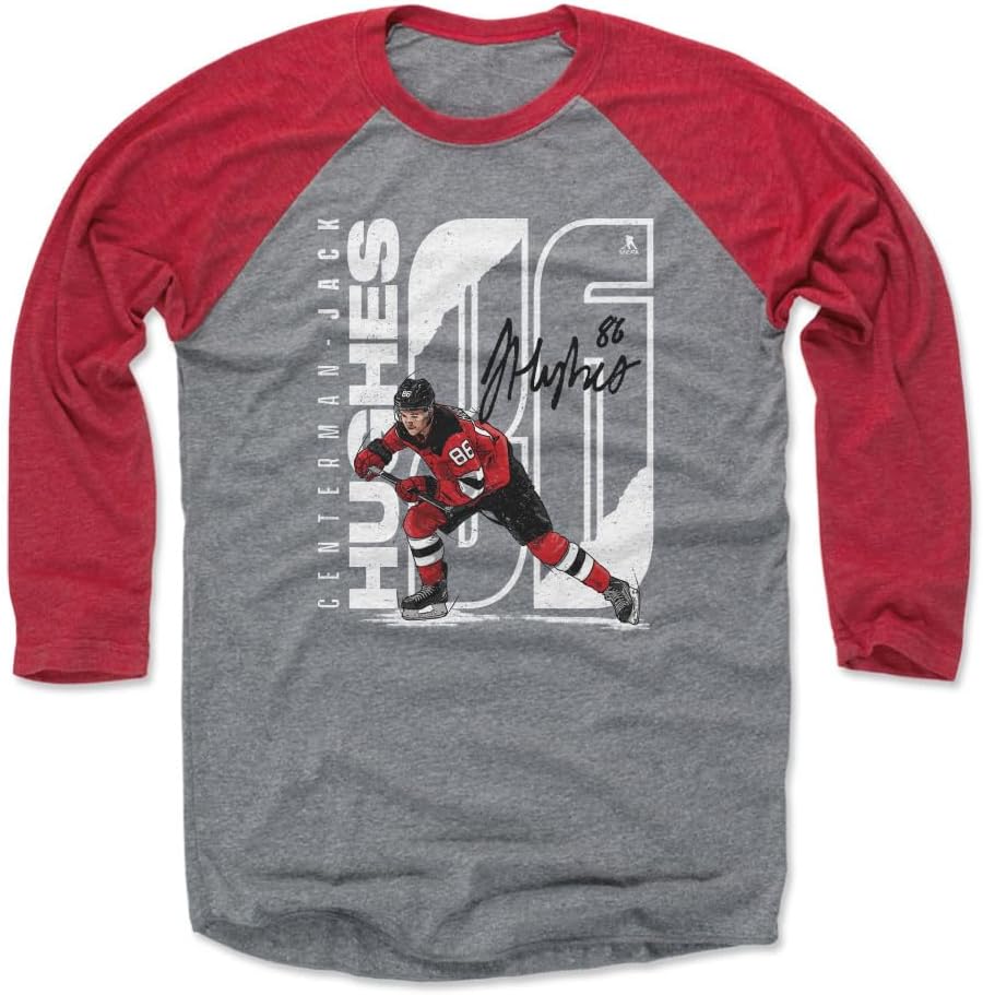 500 LEVEL Jack Hughes 3/4 Sleeve Raglan T-Shirt - Jack Hughes Stretch