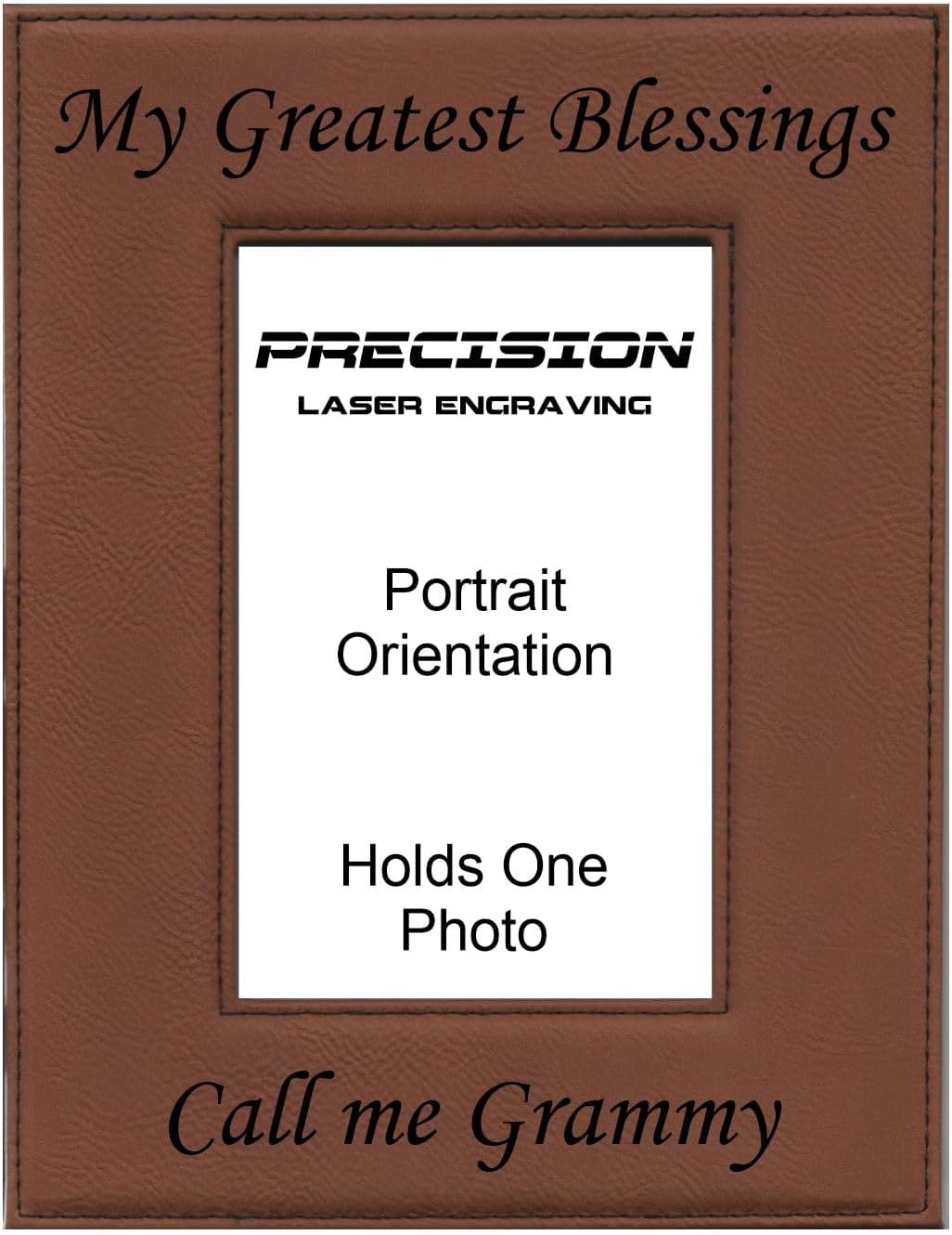Grandma Gifts My Greatest Blessing Call me Grammy Engraved Leatherette Picture Frame Mothers Day Christmas Presents