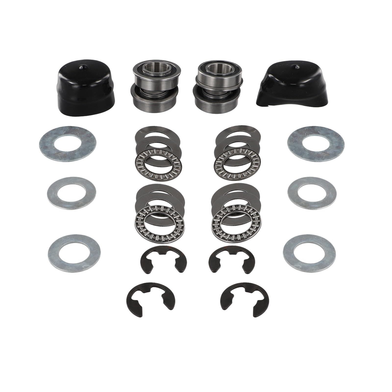 Kit de roulement de roue avant pour tondeuse à gazon autoportée compatible avec modèles 9040H 532009040 532124959 M123811, ensemble d'outils de jardinage 26 pièces