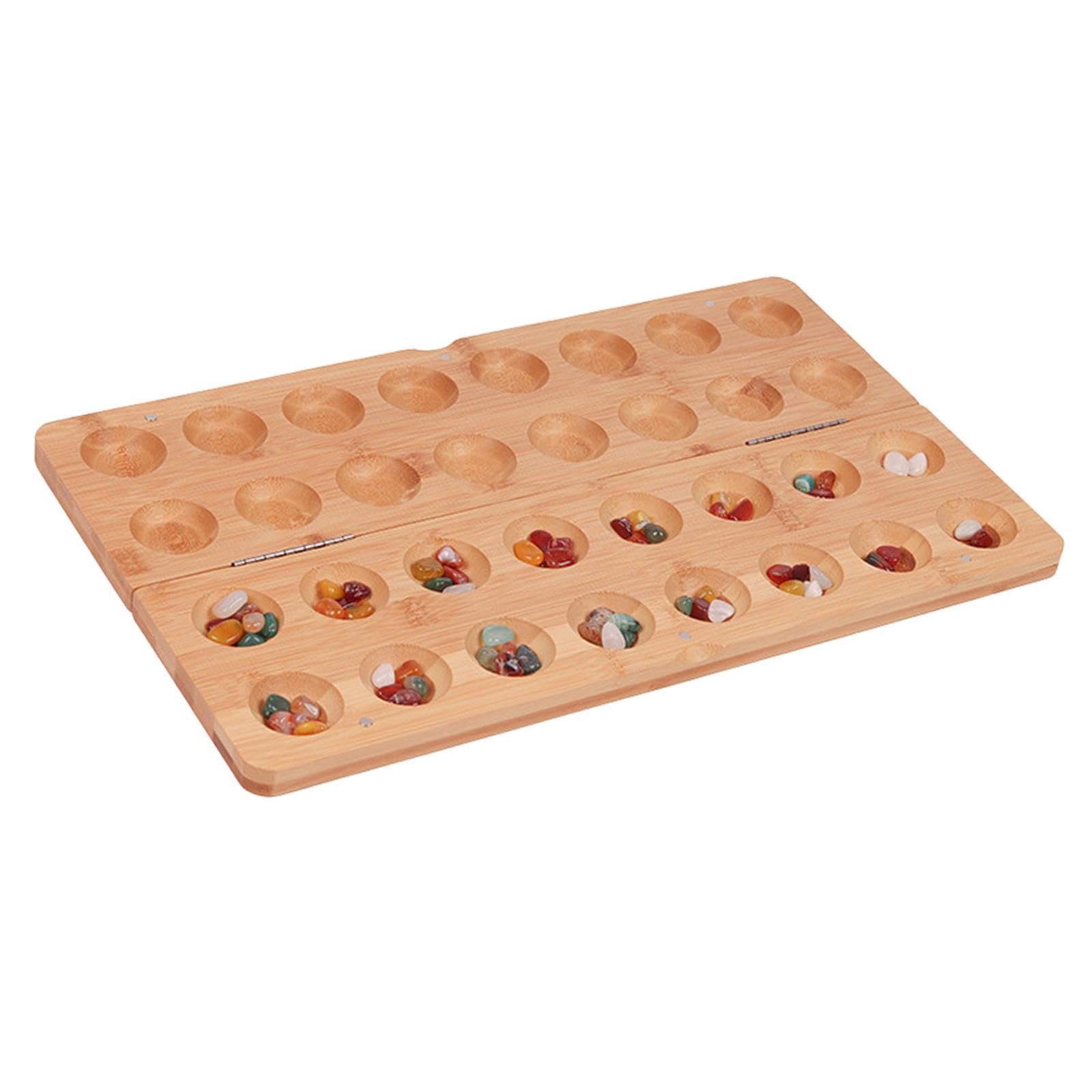 Jeu de Pliable Bois Plateau Stratégie Societé avec Pions en Verre Traditions et Interaction Convient au Tables Jeux pour Famille