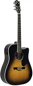 VIOLÃO FOLK CUTAWAY EQ AÇO T/SPRUCE B/S AGATHIS LATIN AMERICA ANDES VSB TAGIMA