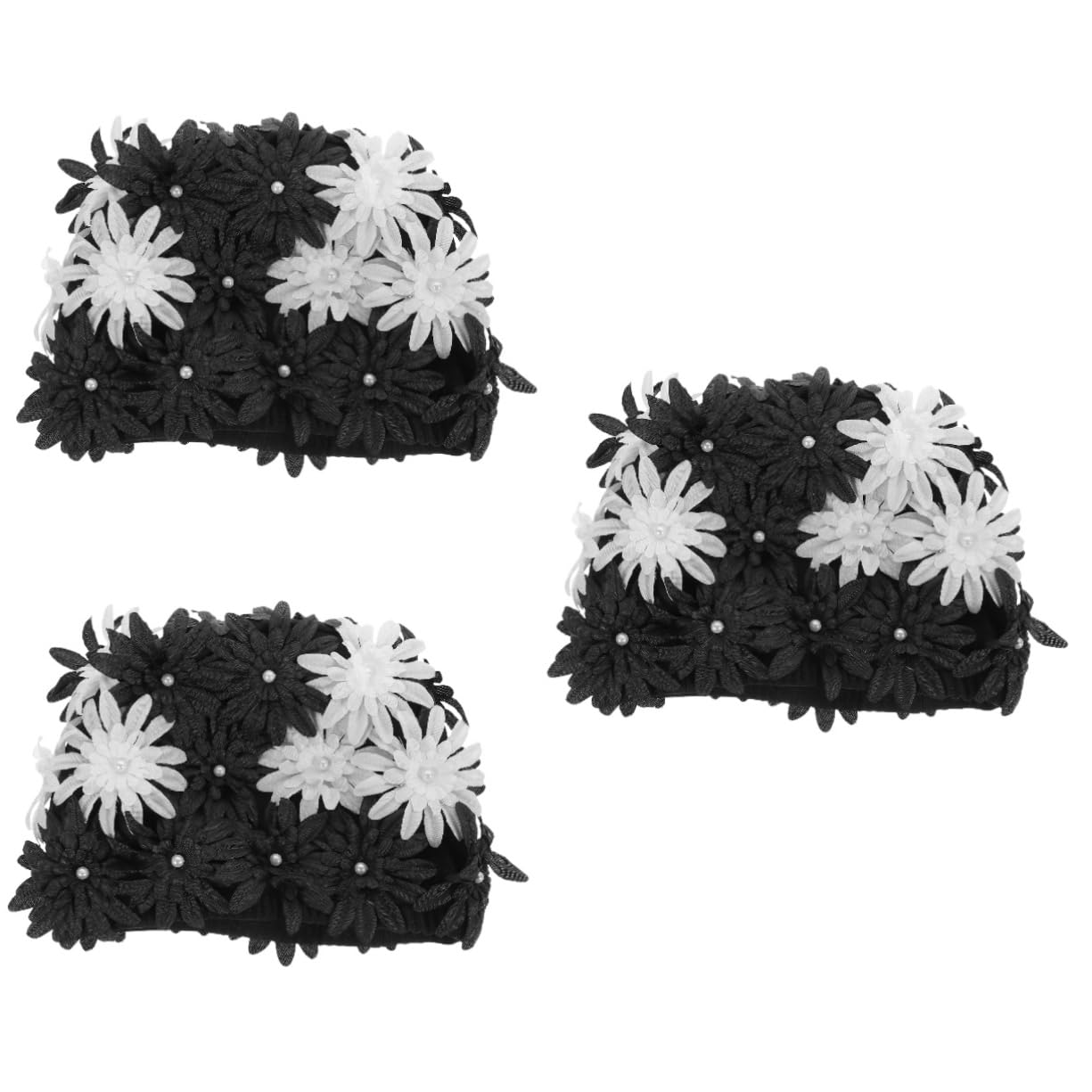 Hemobllo Gorro De Baño Adulto Nadadores De Las Mujeres Tela De Gorro De Baño para Sombrero De Natación Gorro De Baño Floral Gorra De Natación Rosa Gorra De Mujer Malla Brocado