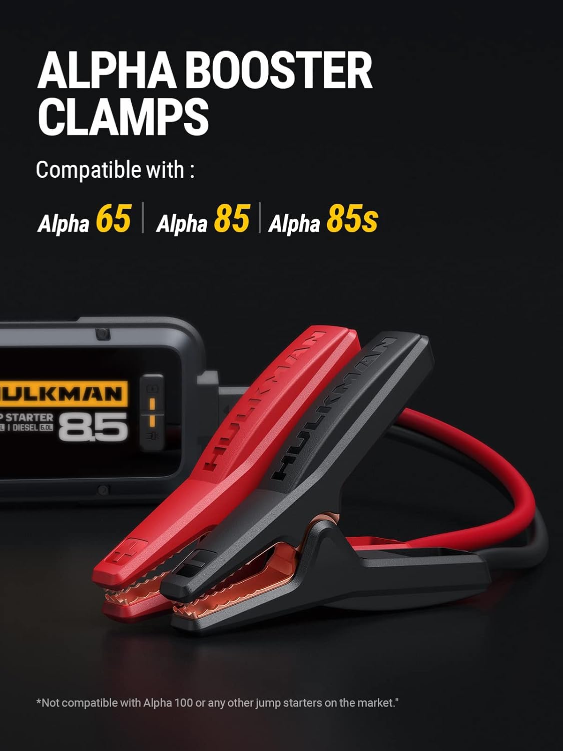 Hulkman Alpha Booster Clamps - Exclusive for Alpha 65/85/85S Jump Starter