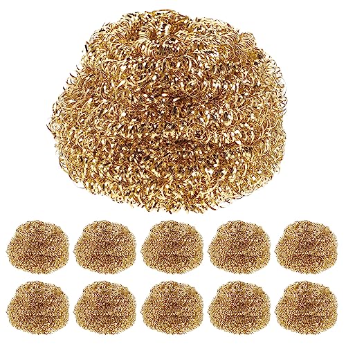 OSALADI 10pcs Cleaning Sponge Cleaner for Irons Brass Cleaning Ball Cleaning Ball Soldering Tip Iron Cleaner Soldering Tip Cleaning Ball Steel Copper Ball Copper