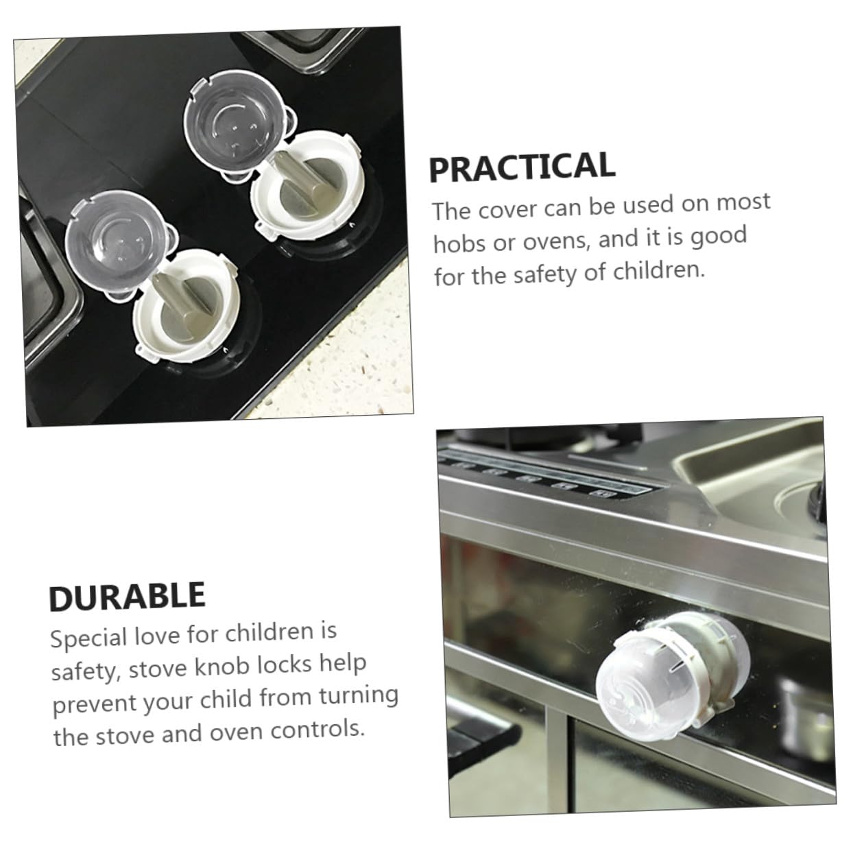 MERRYHAPY 4pcs Stove Protector Childproof Stove Knob Covers Boy Girl Safety Lock