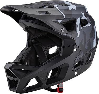 Full Face Mountain Bike Helmet Adult Racing Downhill MTB Helmet for Men/Women Adult Mountain Bike Helmet with Visor Over 31 Vents Head Circumferences of 59-61cm Bike Helmet