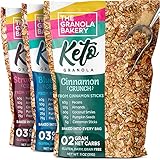 TGB Keto Granola Variety Pack | 2-3g Net Carb Snack | Low Carb Nut Cereal | Healthy Artisanal Food, 11 Ounces (Pack of 3)