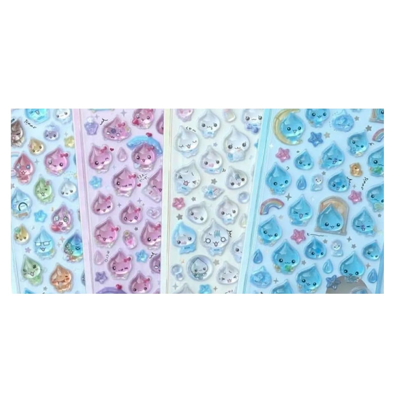 [SENDENG] 6点セット ぷくぷく 3D立体ステッカー レジン ゼリーシー…
