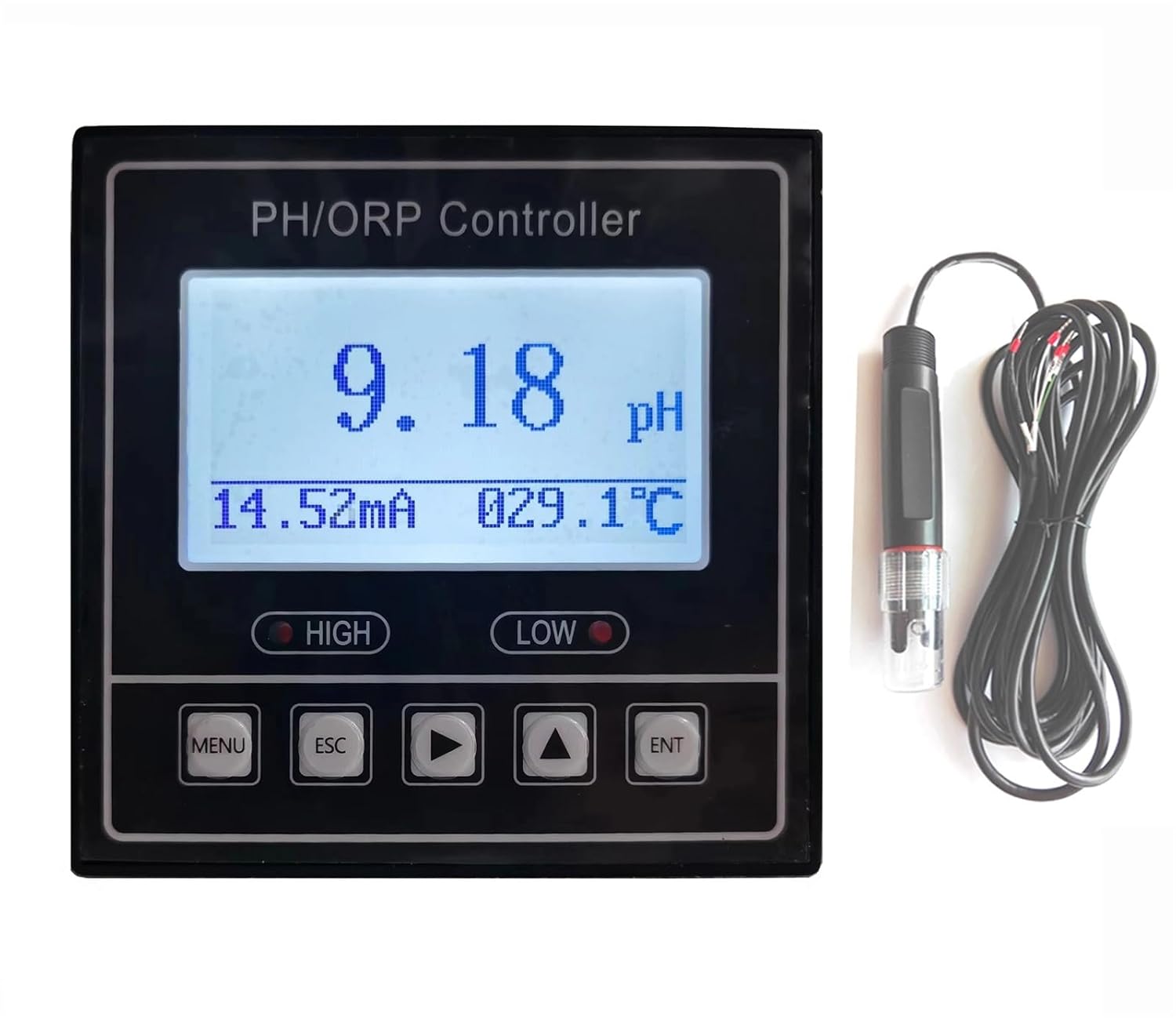 Online PH-6800 Controlled Water Monitor Transmitter Meter 4-20mA Or RS485 Output with Sensor Full Set(Auto 4L RS485)
