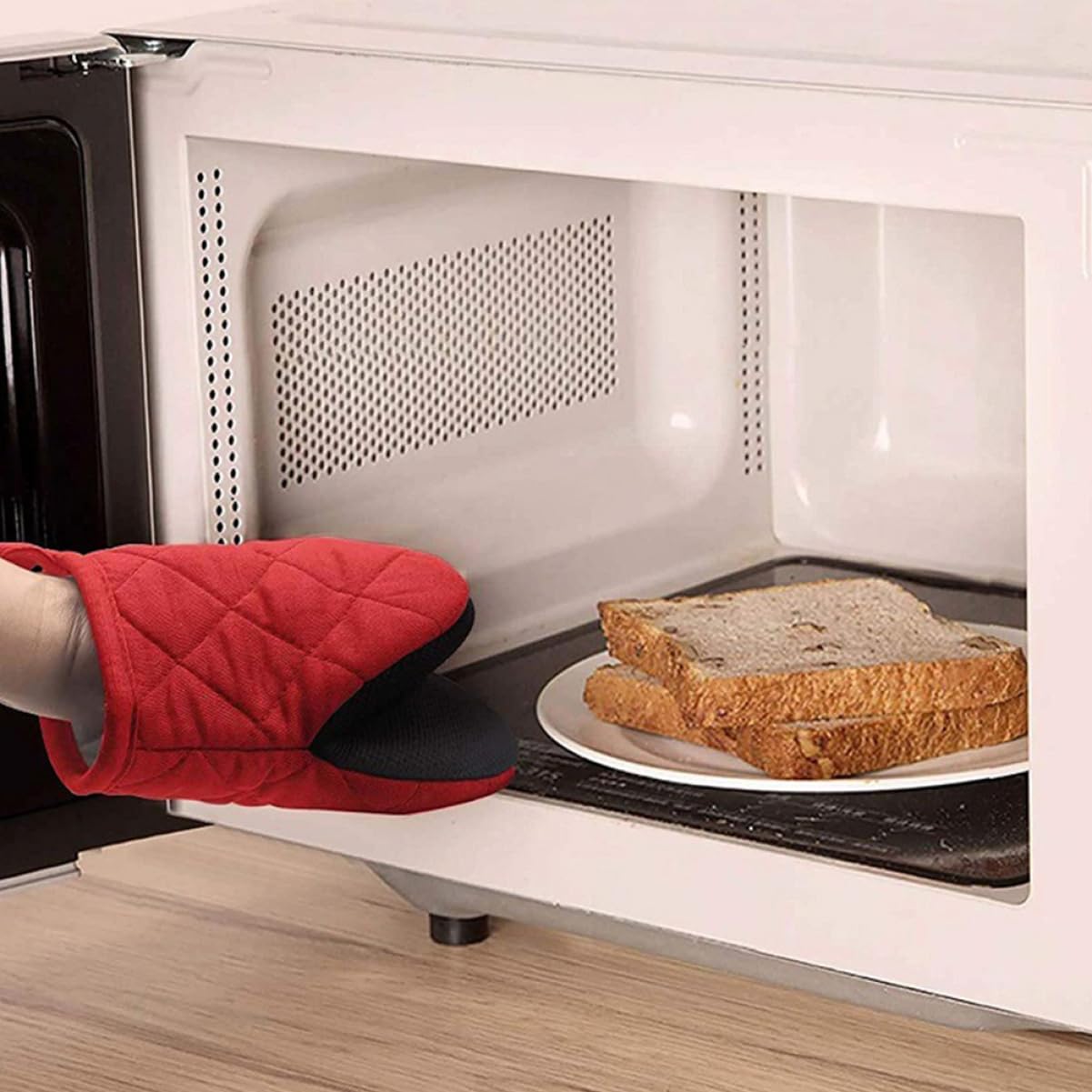 Guantes de Horno Mini Aislantes del Calor Rojos, 1 Par