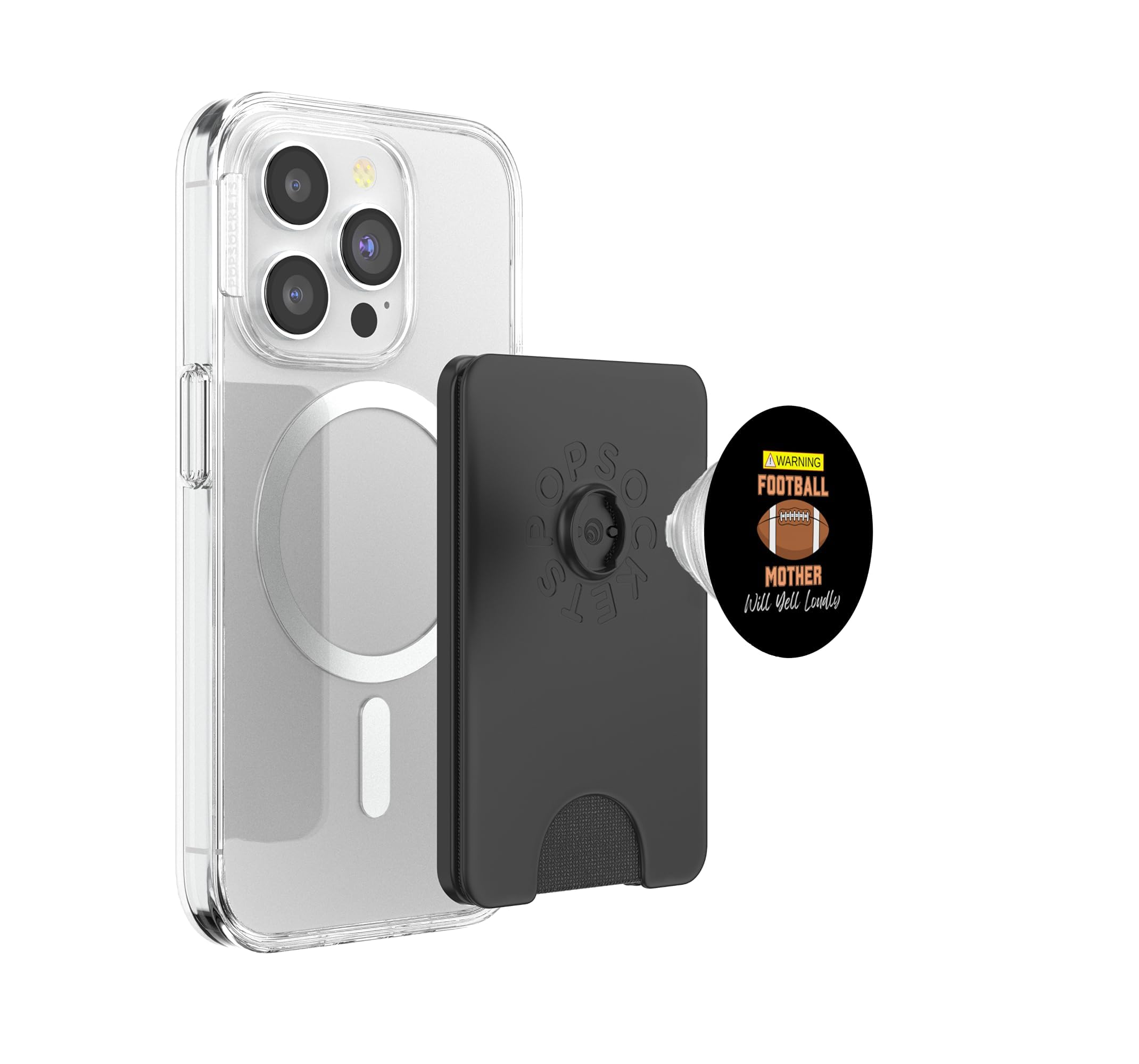 Advertencia Madre del Fútbol Gritará en Fuerte PopSockets PopWallet para MagSafe