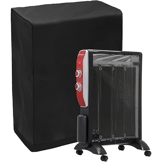 Encasify Electric Room Heater Cover | Electric Dustproof Room Heater Cover | Electric Heater cover | Nylon Material | Black