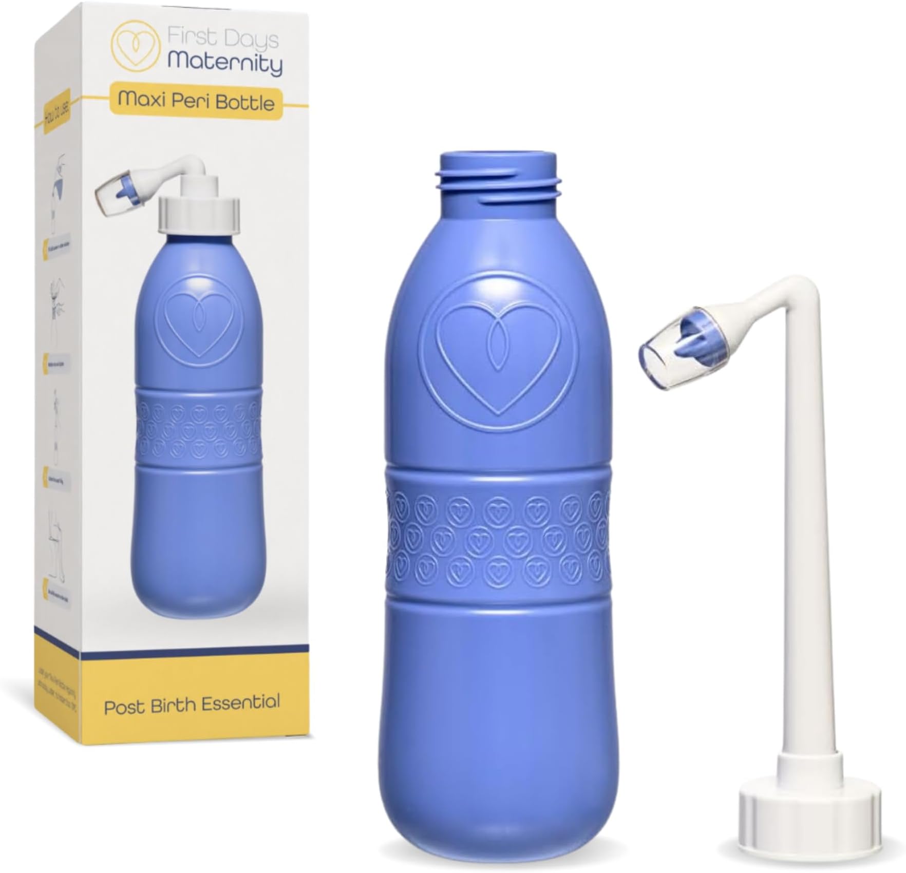 First Days Maternity, XL Peri Bottle - Portable Bidet - Handheld Travel Perineal Wash Bottle - 650ml - Hygiene and Postpartum Essential