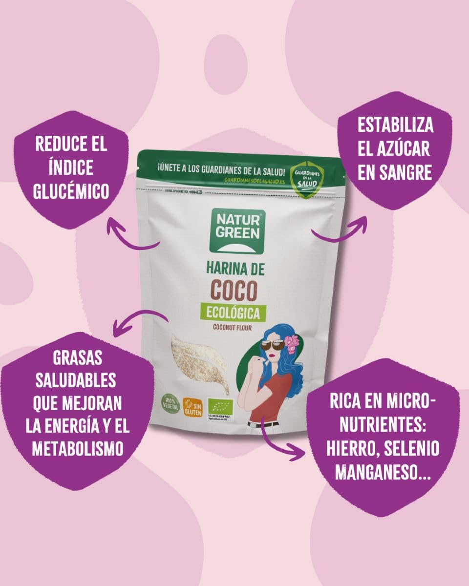 Naturgreen Harina de Coco Bio sin Gluten 500 gr — view 2
