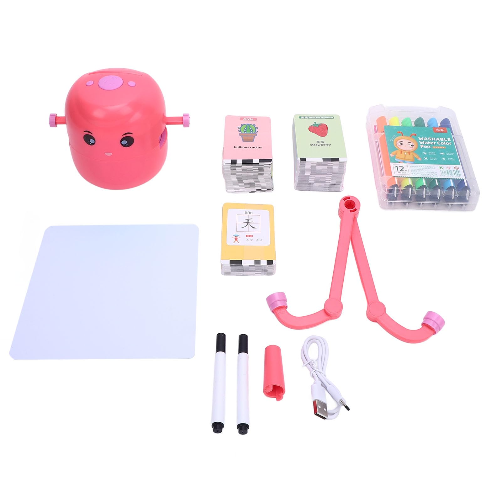SIXRUN Smart Drawing Robot, 250+ Cards 14 Colored Pens 2400mAh Battery