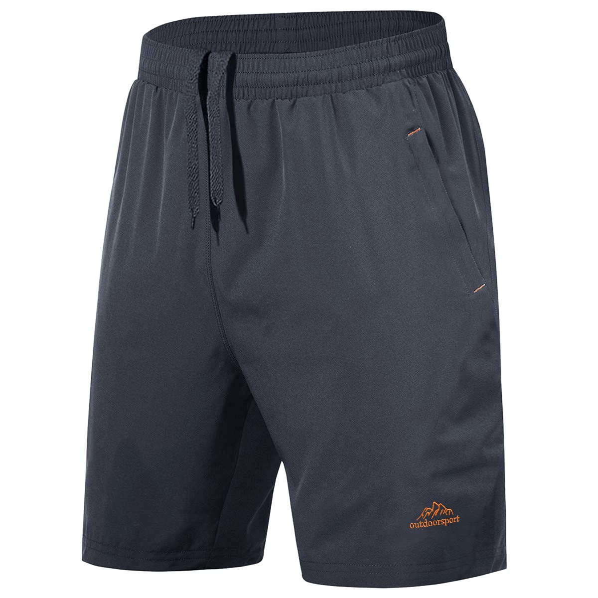 TACVASEN Men's Running Athletic Shorts 9" Quick Dry Workout Gym Shorts Lightweight Summer Shorts 3 Zipper Pockets