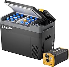 【277Whバッテリー付き＆急速冷凍】BougeRV 車載冷蔵庫 29L -22℃～10℃ 急速冷凍 ポータブルれいぞうこ 車載冷蔵冷凍庫 3WAY電源 DC12V/24V AC100V 大容量 クーラーボックス 電気式 電動 静音 省エネ 2室 小型 車載家庭両用 トラック 冷蔵庫 AC・DCコード 車中泊 キャンプ 釣り アウトドア 買い物 CR Pro 29L