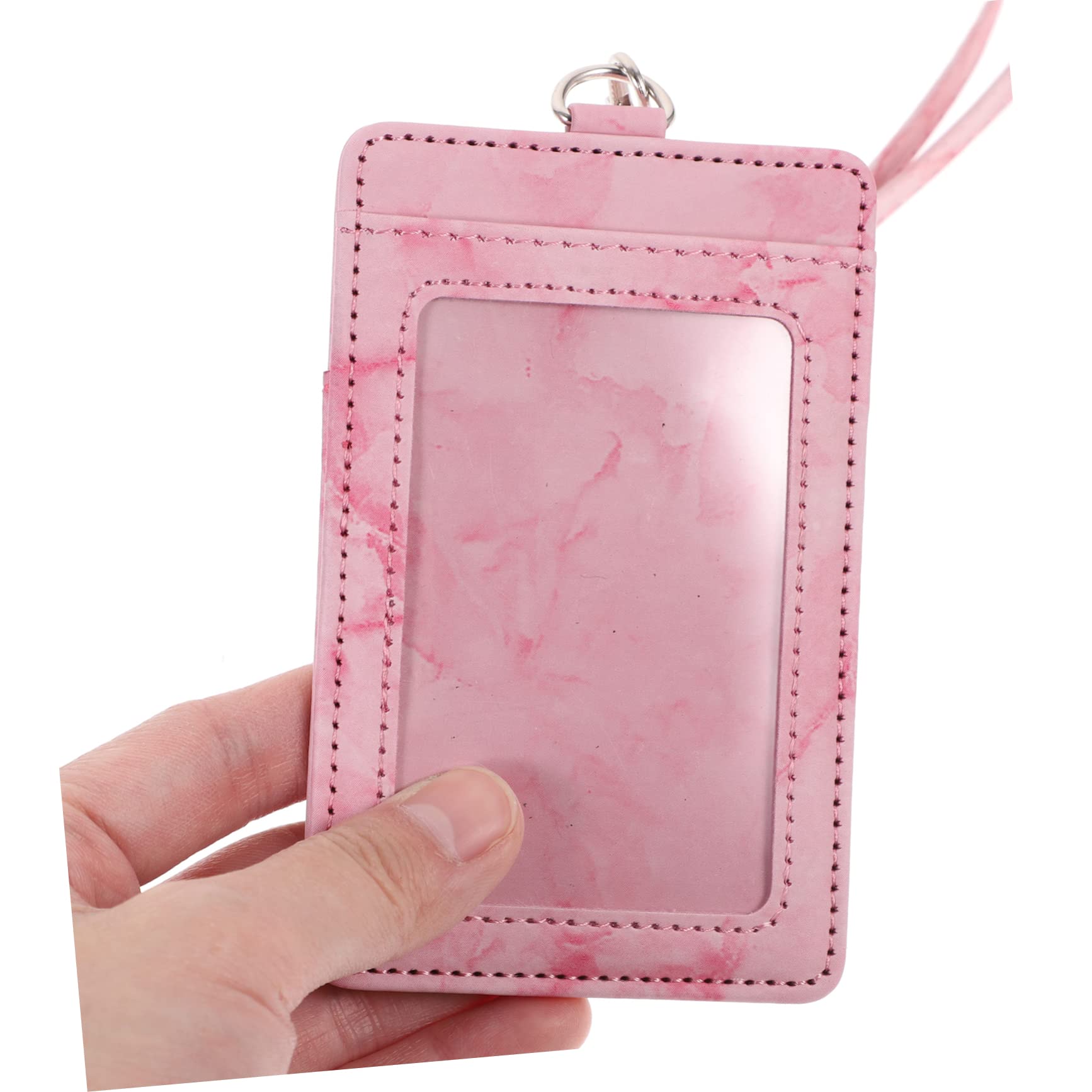 Ciieeo 4ensembles Porte-badge Rétractable Marbre Avec Lanière Support De Carte Id Transparent Pour Étudiants Et Professionnels Anti-rayures Pour Cartes De Crédit Et Identification