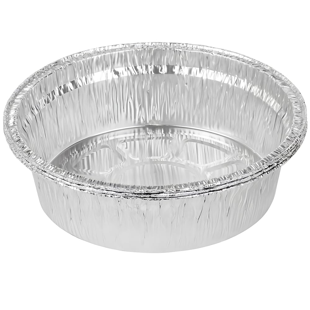 Bluesky Round Extra Deep Aluminum Pans- Pack of 3 -Ideal for Baking Roasting 9 Silver