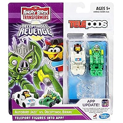 Hasbro, Angry Birds Transformers Telepods Autobird Jazz Bird vs. Deceptihog Brawl Pig Figure 2-Pack [Deceptihogs Revenge]