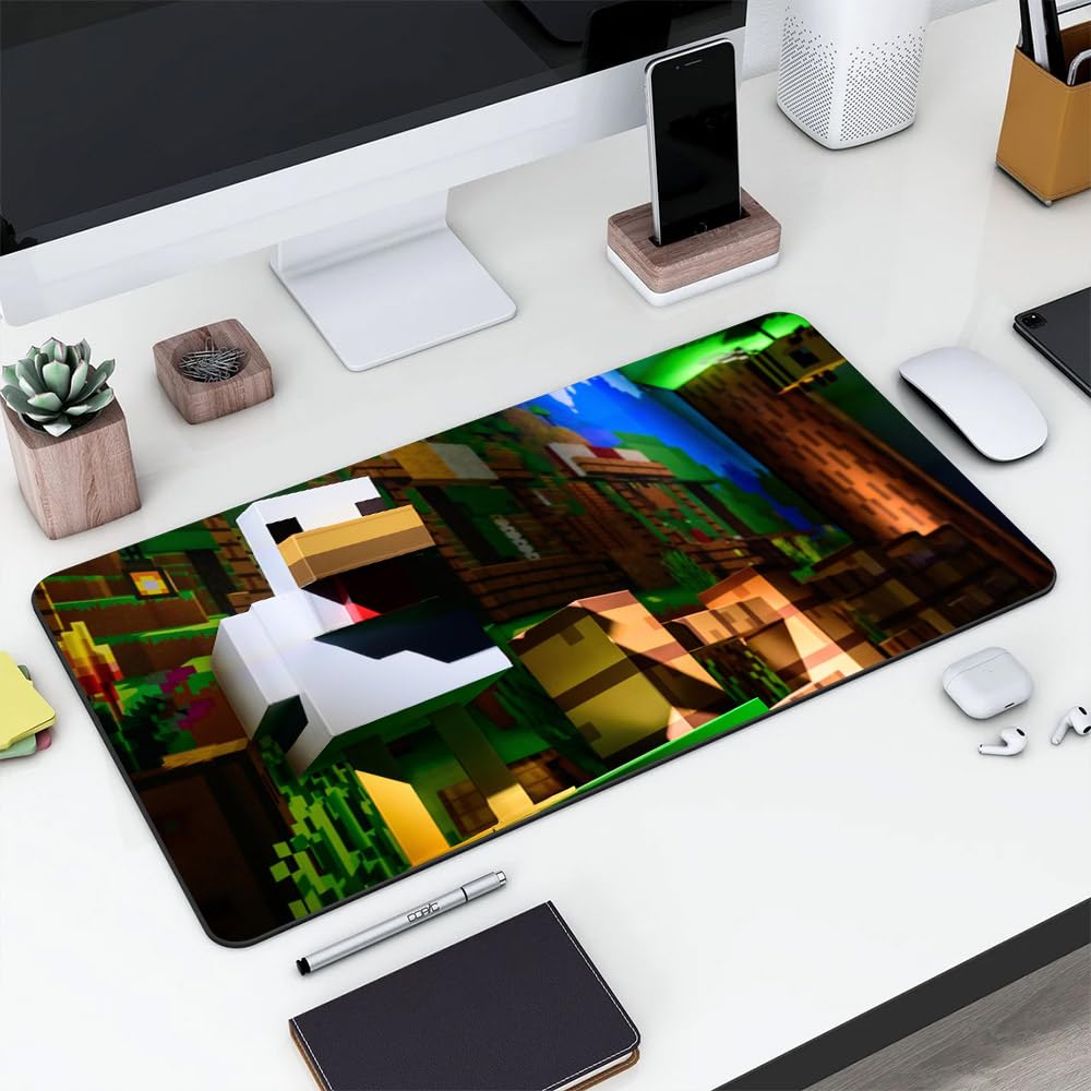 Gadgets WRAP Large Desk Mat Mouse Pad 11 x 23 Inch, Anti-Slip, Spill-Resistant, Ideal for Home, Office, Gaming Setups - Minecraft Duck-picture-22