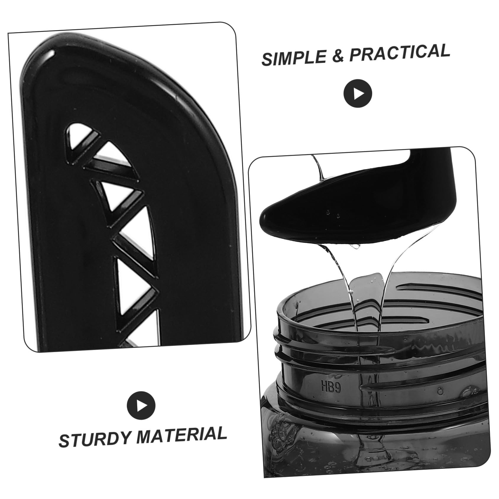 3 Stück-pack Applikatorflaschen für Haargel 260ml Schwarz aus Kunststoff Tragbar und Leichtes Auftragen für Haarstyling bei Männern und Friseuren