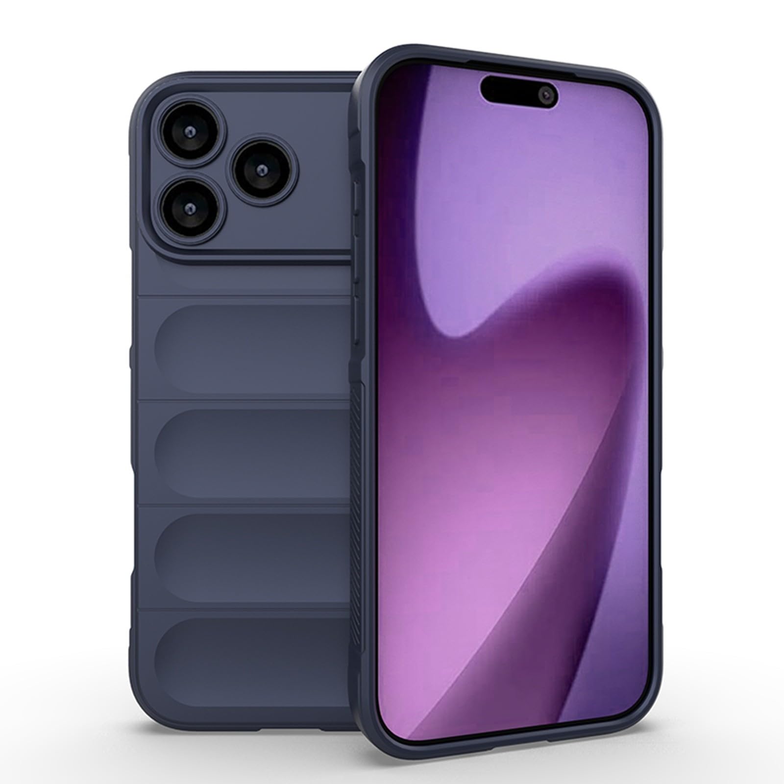 Coque iPhone 17 Air silicone bleu marine design rigide premium - 7