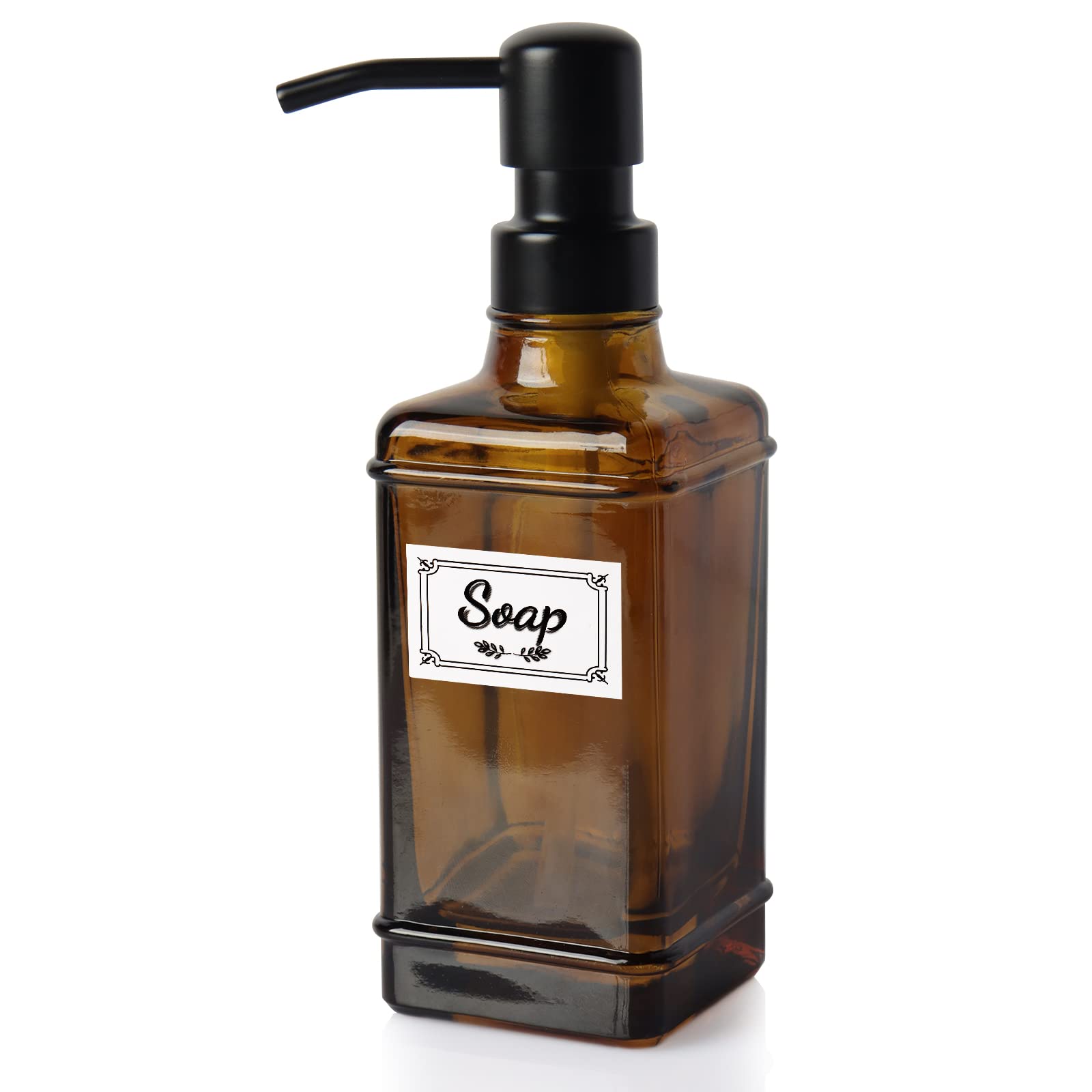 Buy Topsky 330 ml Glass Soap Dispenser with Metal Pump Glass Pump