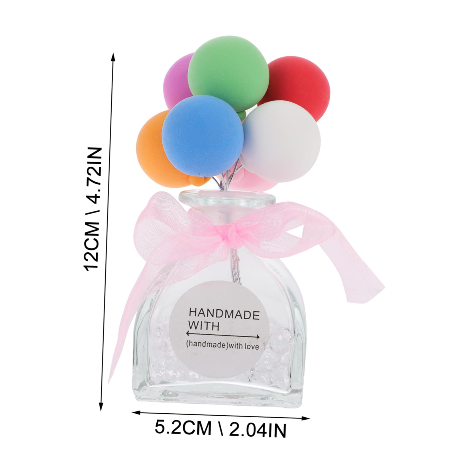 Alipis 3 Bottiglie di Profumo per Auto in Vetro, Diffusore di Aromi a Forma di Palloncino, Decorazione per Interni e Armadi