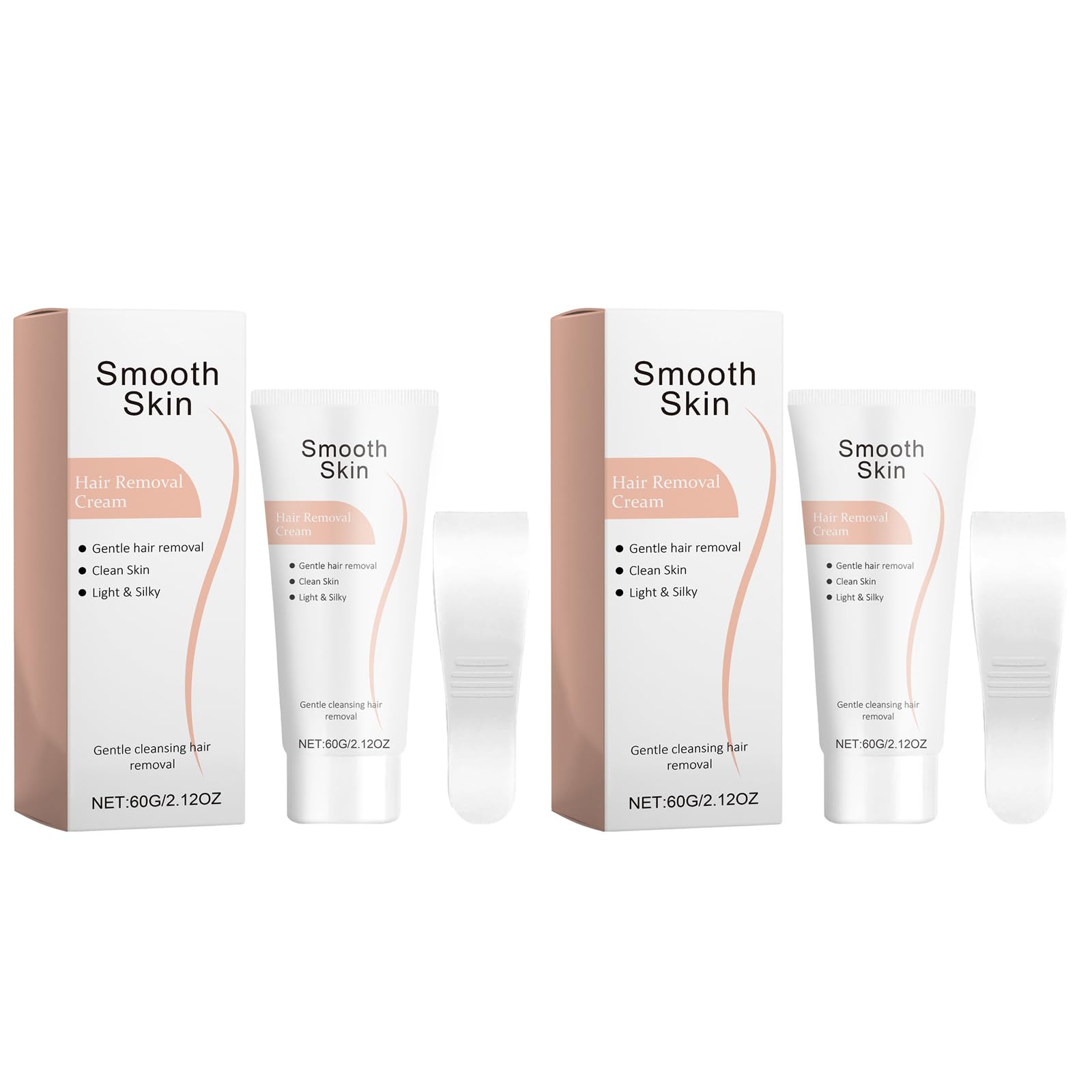 2 Piezas Crema Depilatoria Corporal para Mujeres, Crema Depilatoria Piel Sensible, para una Hidratación Suave, Para Cara, Brazos, Piernas y Axilas, Hair Removal Cream, 14