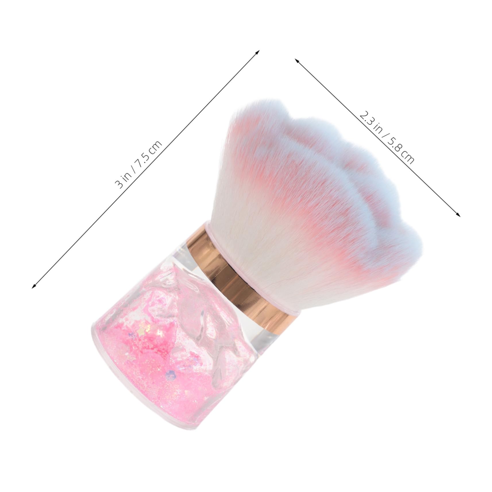 PartyKindom Flower Shaped Collector Brush for Nail Art Portable and Lightweight Manicure Tool with Elegant Design for Salon and Home Use