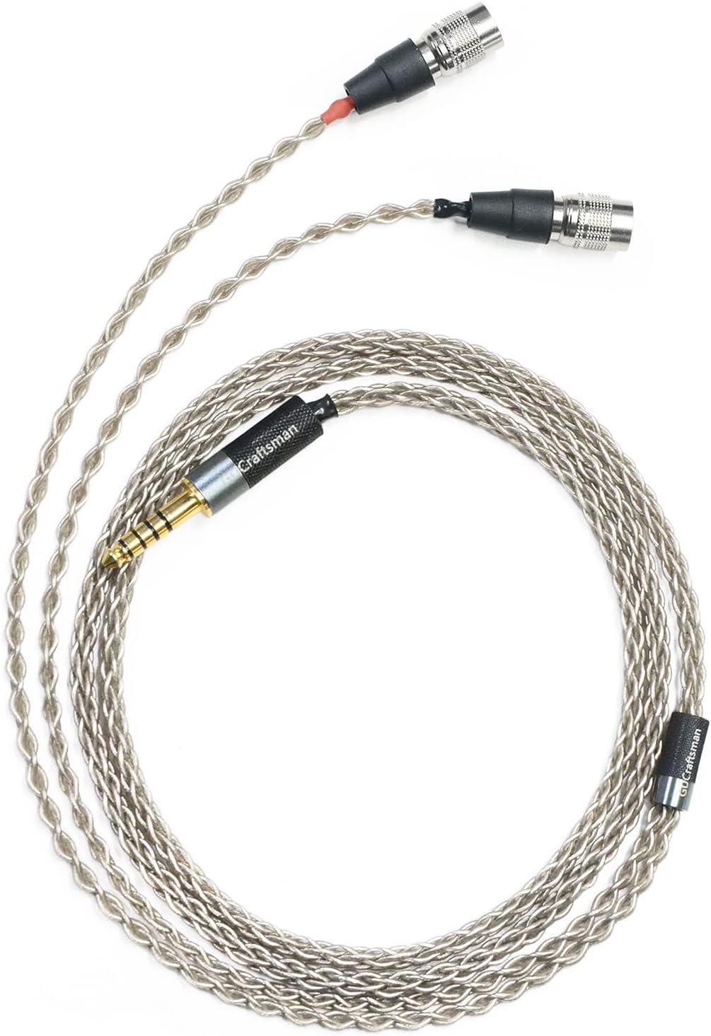 6N Single Crystal Silver Upgrade Headphone Cable 3.5mm/4.4mm/4Pin XLR Headphone Upgrade Cable for MrSpeakers/Dan Clark Audio Aeon 2 Ether 2 Ether C Flow Stealth (4.4mm Plug)