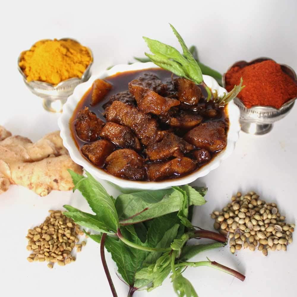 Sitara Foods Gongura Sorrel Leaves Chicken Pickle Boneless Home Made 500 Grams pack